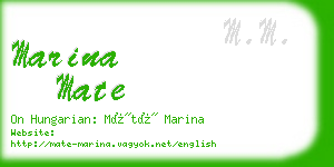 marina mate business card